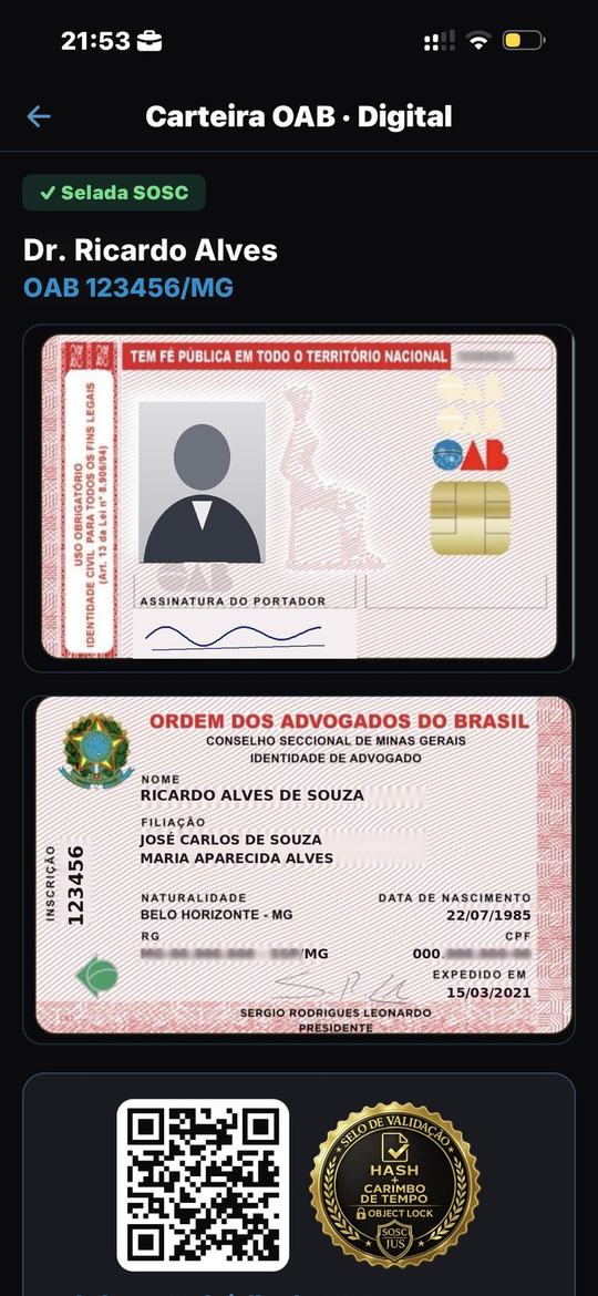 Carteira OAB digital